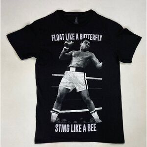Muhammad Ali Boxing Float Like A Butterfly Graphic T-shirt Men Small Black